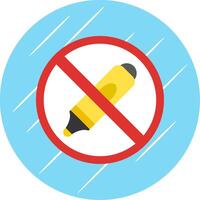 Prohibited Sign Flat Circle Icon Design vector