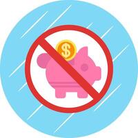 Prohibited Sign Flat Circle Icon Design vector