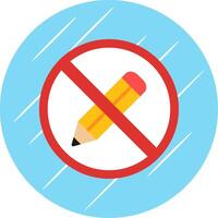 Prohibited Sign Flat Circle Icon Design vector