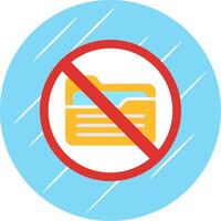 Prohibited Sign Flat Circle Icon Design vector