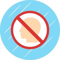 Prohibited Sign Flat Circle Icon Design vector