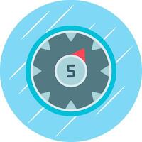 Gauge Flat Circle Icon Design vector