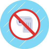 Prohibited Sign Flat Circle Icon Design vector