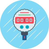 Pressure Gauge Flat Circle Icon Design vector