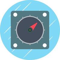 Timer Flat Circle Icon Design vector