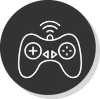 Controller Line Shadow Circle Icon Design vector