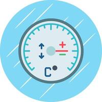 calibre plano circulo icono diseño vector