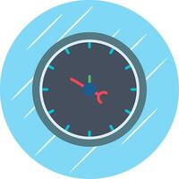 Clock Flat Circle Icon Design vector
