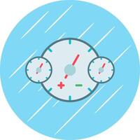 Clocks Flat Circle Icon Design vector