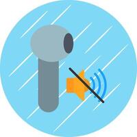 Earbuds Flat Circle Icon Design vector