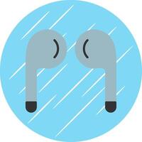 Earbuds Flat Circle Icon Design vector