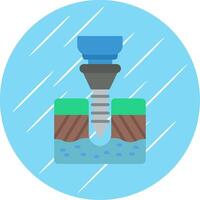 Drilling Flat Circle Icon Design vector