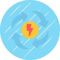 Eco Energy Flat Circle Icon Design vector