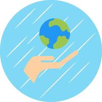 Planet Earth Flat Circle Icon Design vector