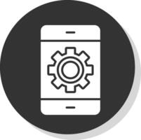 teléfono inteligente plano circulo icono diseño vector