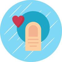 Heart Flat Circle Icon Design vector