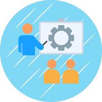Training Flat Circle Icon Design vector
