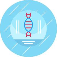 Dna Strand Flat Circle Icon Design vector