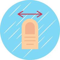 Tap Drag Flat Circle Icon Design vector