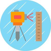 Laser Level Flat Circle Icon Design vector