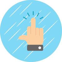 Middle Finger Flat Circle Icon Design vector