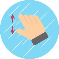 Two Fingers Zoom Flat Circle Icon Design vector