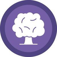 árbol línea sombra circulo icono diseño vector