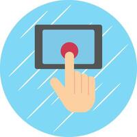 Tablet Flat Circle Icon Design vector