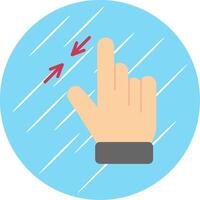 Zoom Flat Circle Icon Design vector