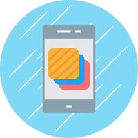 Layers Flat Circle Icon Design vector