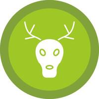 Stag Line Shadow Circle Icon Design vector