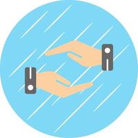 Support Hands Gesture Flat Circle Icon Design vector