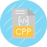 Cpp Flat Circle Icon Design vector