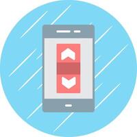 Scroll Bar Flat Circle Icon Design vector