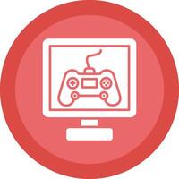 Gaming Line Shadow Circle Icon Design vector