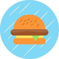 Burger Flat Circle Icon Design vector