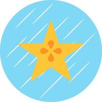 Star Fruit Flat Circle Icon Design vector