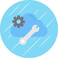 Cloud Computing Flat Circle Icon Design vector
