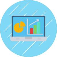 Analytics Flat Circle Icon Design vector