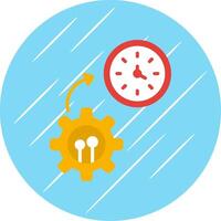 Time Management Flat Circle Icon Design vector