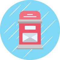 Postbox Flat Circle Icon Design vector