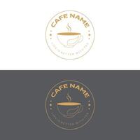 Logo design of cafe vector