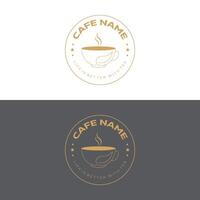 Logo design of cafe vector