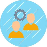 Team Flat Circle Icon Design vector