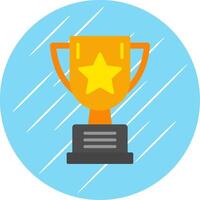 Trophy Flat Circle Icon Design vector