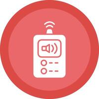 Recorder Line Shadow Circle Icon Design vector