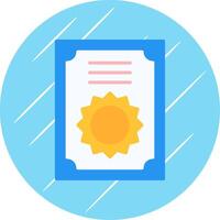 Certificate Flat Circle Icon Design vector