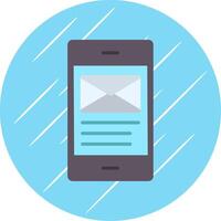 Email Flat Circle Icon Design vector