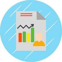 Bar Presentation Flat Circle Icon Design vector