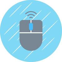 Wireless Mouse Flat Circle Icon Design vector